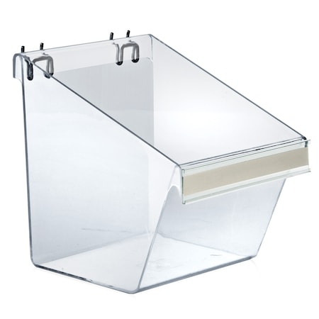 Azar Displays 8"W x 6"D x 9"H Large Display Bucket W/ C-Channel, PK4 556128